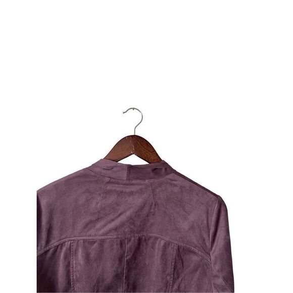 Kut from the Kloth Tayanita Faux Suede Jacket in Wisteria size L NWT - Picture 9 of 13